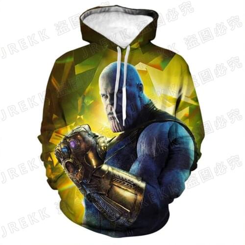 2021 New Fashion The Avengers Thanos 3D Print Hoodies Cool Sweatshirts Men Women Children Fashion Boy Girl Kids Pullover Coat