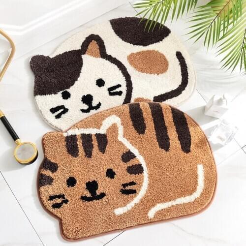 New Animal Printed Rug Cat Non-Slip Animals Print Carpet for Pet Home Livingroom Door Mat Suck Water Bath Mats