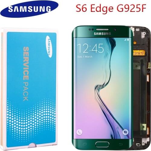 ORIGINAL 5.1'' LCD Super AMOLED Display for SAMSUNG Galaxy s6 edge Display G925 G925F LCD Digitizer Assembly with Frame