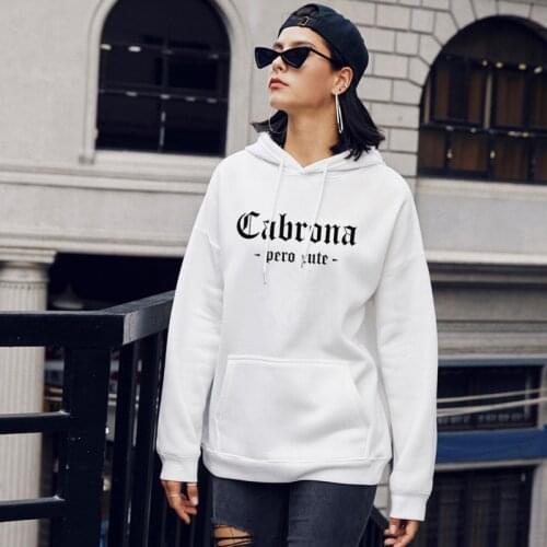 2020 Fall/Winter New Womens Sweatshirt Letter Print Long Sleeve Big Pocket Loose Warm High Street Sweatshirt Casual En