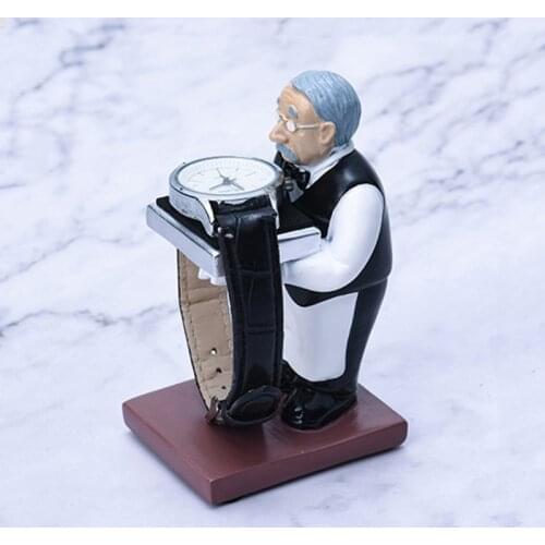 Old Butler Man Watch Stand Old Man Ring Stand Glasses Holder Watch Storage Table Y1UA