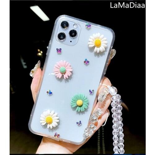 Luxury Bling Crystal Diamond Flower Case Cover For Xiaomi Redmi 5 6 4X 5A 6A 7A 8A 9A Note4 5 6 7 8 9 Pro 4X 5A Handmade Case
