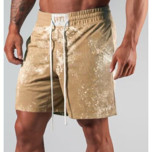 Brand shorts Summer Male Bodybuilding Knee Length fitness shorts Breathable Quick dry Fashion Casual Joggers Shorts Sportswear