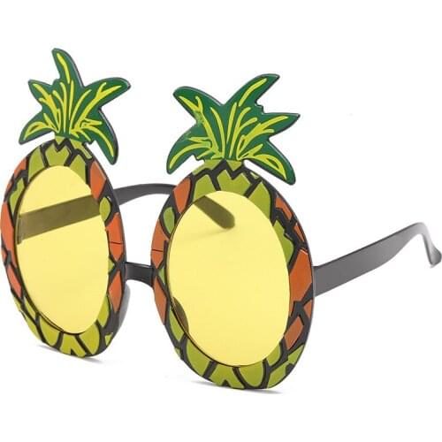 Tropical Pineapple Festival Party Sun Glasses Hawaiian Beach Party Summer Fruit Party Funny Dancing Party Supply Luau Sunglasses