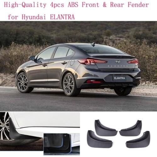 High-Quality 4pcs ABS Front & Rear Fender for Hyundai ELANTRA Car Mud Flaps Splash Guard Mudguard Mudflaps Accessories