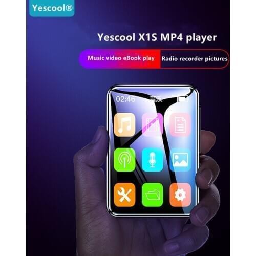 Yescool X1S Full touch IPS screen Bluetooth multilingual video music Variable speed play FM radio e-book voice record MP4 player