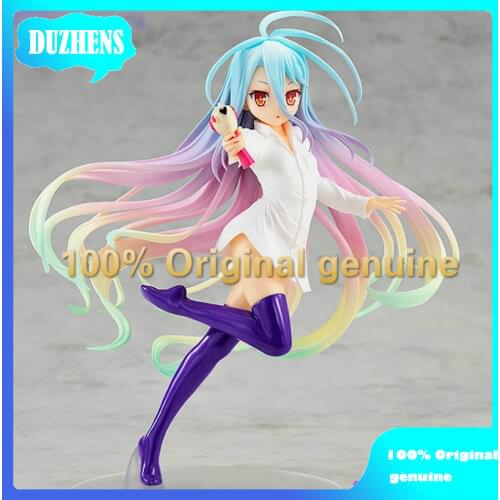 100% Original genuine No Game No Life Shiro Play with water gun PVC Action Figure Anime Figure Model Toys Collection Doll Gift