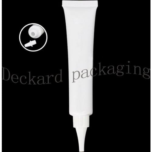 100pcs 30g New Soft Cosmetic Cream Lotion Tube Containers Empty white Tube screw pointed mouth lid