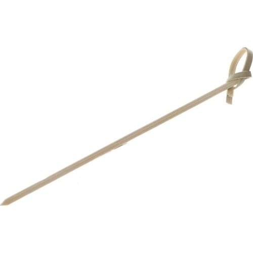 100Pcs Disposable Bamboo Tie Knotted Skewers Twisted Ends Cocktail Food Fruit Picks Fork Sticks Buffet Cupcake Toppers HX6D