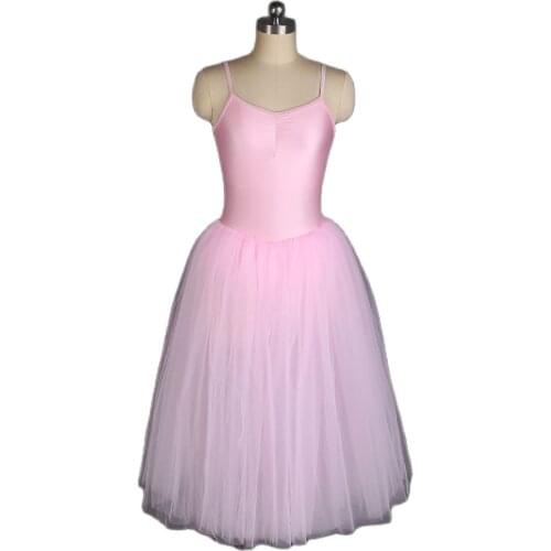 Pink Ballet Costume Women/Girls Ballet Costume Romantic Ballet Tutu For Balleriena Stage Performance Dance Dress