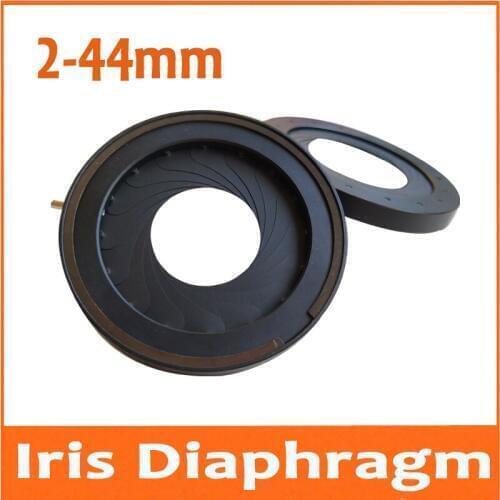 20pc 2-44mm Zoom Adjustable Iris Aperture Diaphragm for Microscope Digital Camera Phone Telescope Light Regulator with 16 Blades