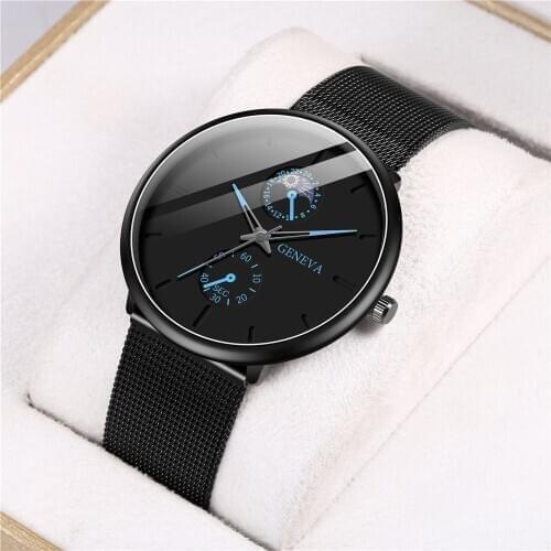 2020 Men Watches Famous Brand Leather Strap Watch Women Stainless Steel Mesh Watches Men Casual Quartz Watch Relogio Masculino