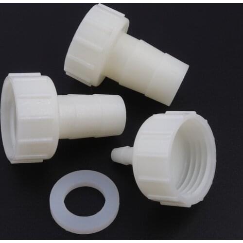 5pcs G1/2 Female Thread To 4~20mm PE Straight Connectors Drip Irrigation Aquarium Fish Tank Air Pump Hose Joints+Silicone Gasket