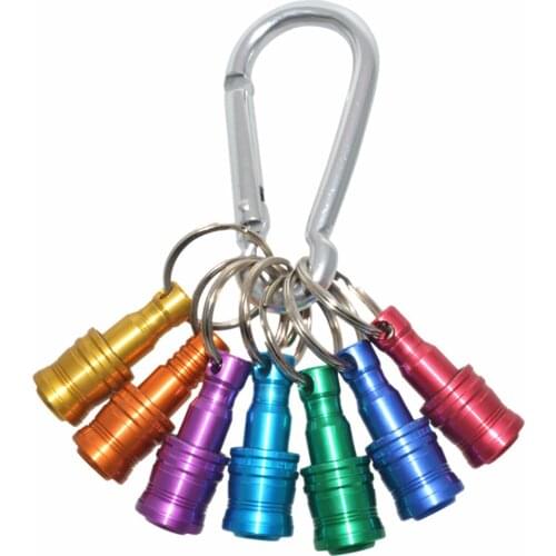 7pcs 1/4 inch Hex Shank Screwdriver Bits Holder Keyring Extension Bar Drill Screw Adapter Quick Release Keychain