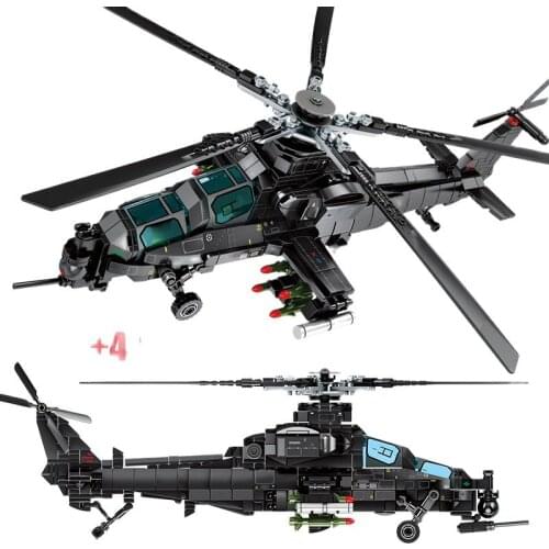 704Gyromit PCS City Police WW2 Helicopter Model Building Blocks Military Technical Aircraft Figures Bricks Toys