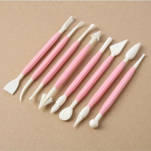 8Pcs/Set Shape Knife Tool Fondant Cake Mold Double-ended DIY Baking Tools Cake Decoration Embossed Shape Making Kitchen Gadgets