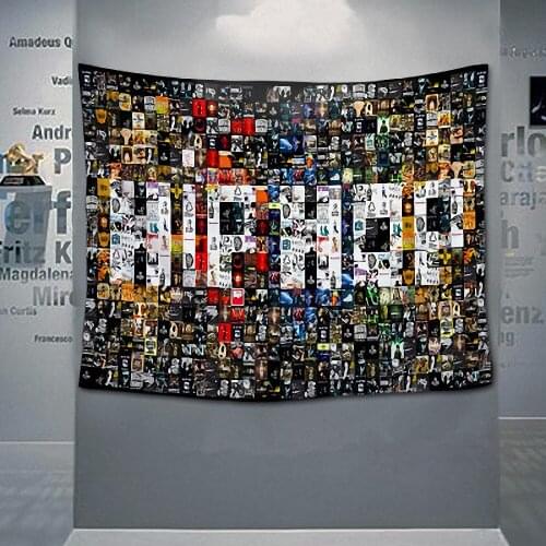 Retro Band LOGO Flag Banner Hip hop\Jazz\Reggae\Rock\Heavy metal Music Poster Tapestry Wall Sticker Bar KTV Studio Decor Cloth