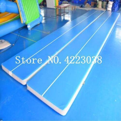 Free Shipping 6x1x0.2m Blue Inflatable Gymnastics Mattress Gym Tumble Airtrack Floor Tumbling Air Track For Sale