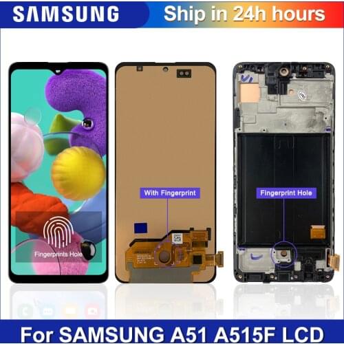 100% Test A51 Display For Samsung Galaxy A51 LCD A515 A515F A515F/DS A515FD Touch Screen Digitizer Assembly Replacement Part