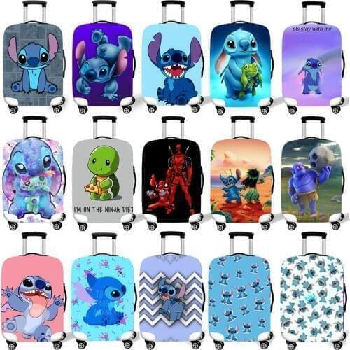 Elastic Luggage Protective Cover Case For Suitcase Protective Cover Trolley Cases Cartoon 3D Travel Accessories Stich Pattern