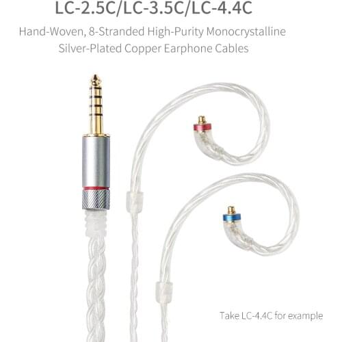 FIIO LC-2.5C LC-3.5C LC-4.4C Standard MMCX 3.5/2.5/4.4mm Hand-Woven Balanced Earphone Replacement Cable