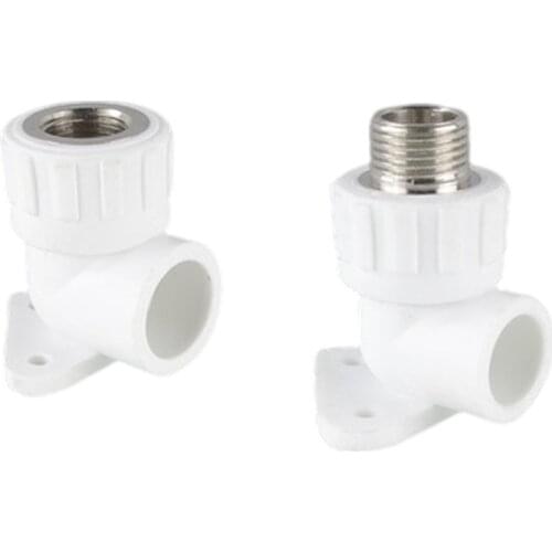 PPR elbow with seat ppr20/25 turn1/2 internal thread external thread elbow water pipe fittings hot melt joint fittings household