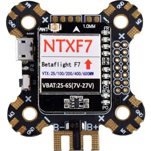 NTXF7 2-6S Betaflight F7 Flight Controller Integrated Switchable 600mW VTX PDB OSD Barometer for RC Multirotor FPV Racing Drone