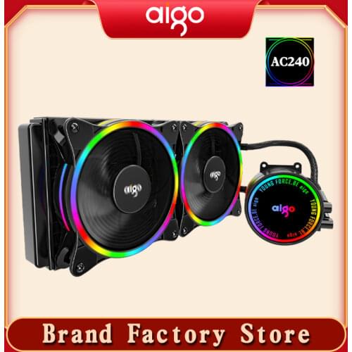 Aigo PC Cpu Water Cooling Cooler CPU Fan Water Cooler Fan Rgb Fan Cooling Computer Fans Mute Radiator For LGA2011 1151 1155 AM3