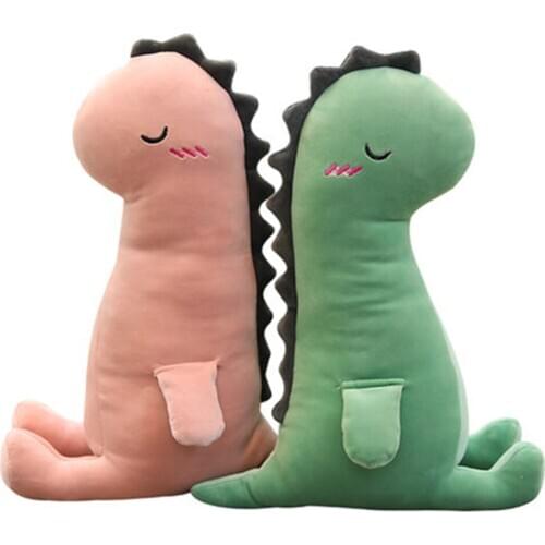 Little dinosaur plush toy girl long strip pillow doll cute holding sleeping doll girl lazy people give girls birthday gifts