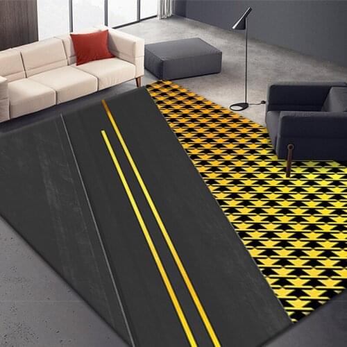 Fashion Design Geometric Rug Decoration Living Room Sofa Area Carpet Bedroom Coffee Table Office Floor Mat Home Entrance Doormat
