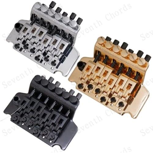 A Set Electric Guitar Tremolo Bridge Double Locking Systyem With Whammy Bar./ String through Saddle Not Need Insert Block