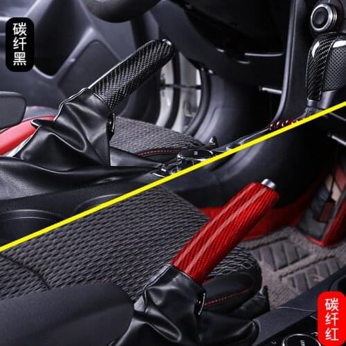 For Mazda 3 Axela CX4 Onksella cx3cx5 Atz cx8 refitted real carbon fiber brake sleeve decoratio Handbrake Grips accessories