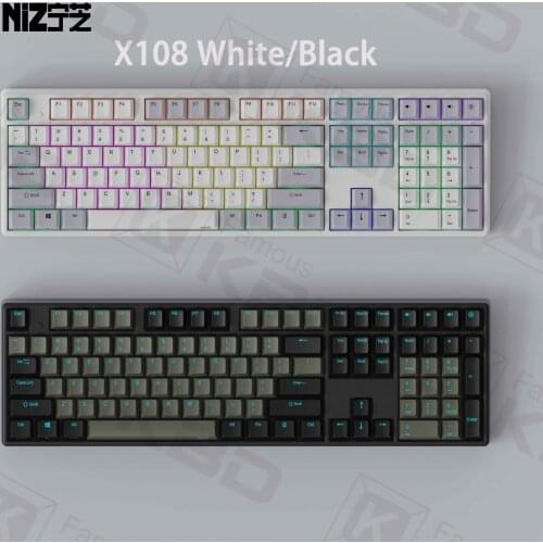 NIZ keyboard x108 capacitor full key programmable for office and games, and RGB version
