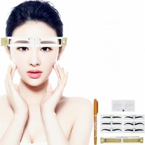 New Different Grooming Painted Eyebrow Stencil Models Eyebrow Shaping Makeup Styles Eyebrow DIY Templates
