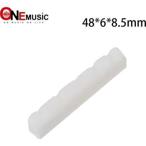 Wholesale 10 pcs/lots 6MM Slotted Real Bone 5 String Bass Nuts For Electric Bass 48*6*8.5mm