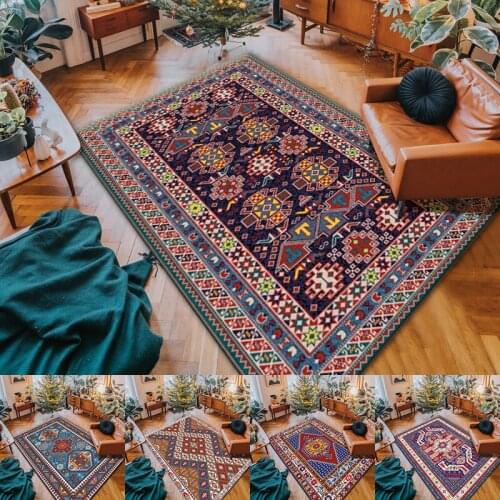Persian Carpet Bohemia Living Room Carpet Bedroom Hotel Retro Entrance Door Mat Balcony Non Slip Bedroom Rug Decoration Home