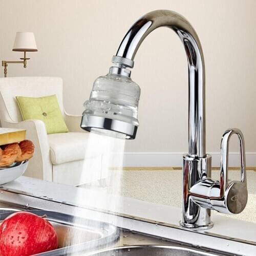 Rotary Adjustable 3 Modes Turbocharged Water-saving Kitchen Faucet with Filter Bathroom Shower head Water Saving Shower