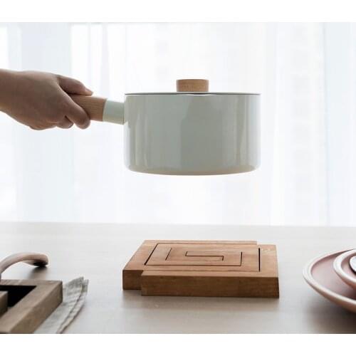 Detachable Wooden Pot Cup Holder Heatproof Table Coasters for Glasses Drink Dinner Table Placemat Table Mat Pad Kitchen Things