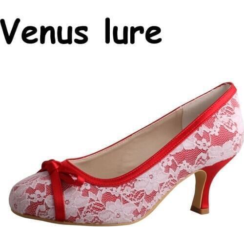 Custom Color and Heel Round Toe Red Shoes for Women Heels and Pumps 7