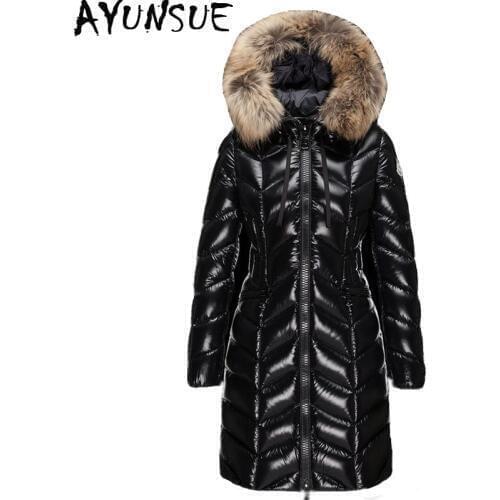 Winter Womens Down Jacket 90% White Duck Down Coat Hooded Long Warm Puffer Jacket 2020 High Quality Doudoune Femme Hiver KJ2596