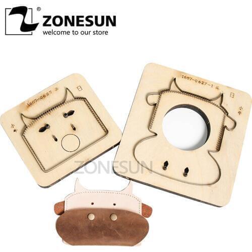 ZONESUN Customized Calf Shape Leather Coin Holder Purse Minimalist Wallet Cutting Mold Die Punch Animal Japanese Steel
