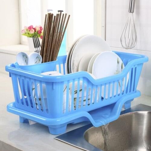 1PC Home Washing Vegetable Holder Basket PP Great Kitchen Sink Dish Drainer Drying Rack OrganizerTray OK 0083-1
