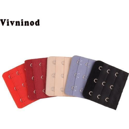 4 PCS 3 Hooks 3 Rows Women Ajustable Bra Extender Strap Buckle Useful Bra Extension Belt Bra Lengthened Buckle ra Extender Strap