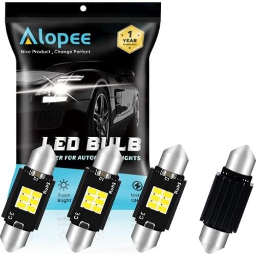 4-Pack 41MM 211-2 569 578 3020 Chipset 6SMD Canbus Error Free LED Festoon Bulbs Car Interior Lights License Plate Dome Map Door