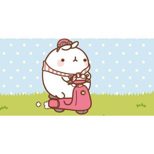 Bath Towel Bamboo Fiber Molang rabbit Pattern Printed Bathing Towel Absorbent Beach Towels Suit For Home Travel 140x70cm