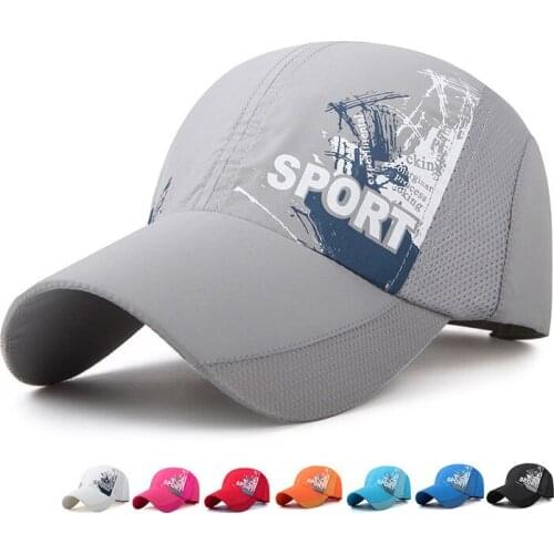 New Men Women Summer Baseball Cap Quick Drying Hats Unisex Breathable Sport Pure Color Snapback Hat bone baseball hat