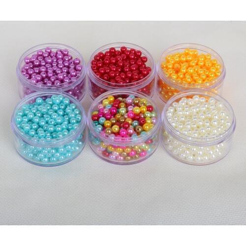 Free shipping Choose 15 Colors 6mm 500pcs/lot ABS Imitation Pearl Beads Round Spacer Beads Fashion Jewelry Necklace DIY Making