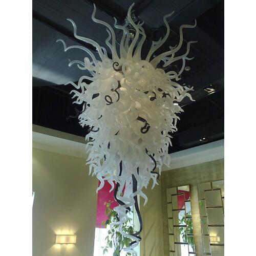 Black and White Big Modern Home Light Villa Murano Glass Pendant Lights Christmas Party Decor