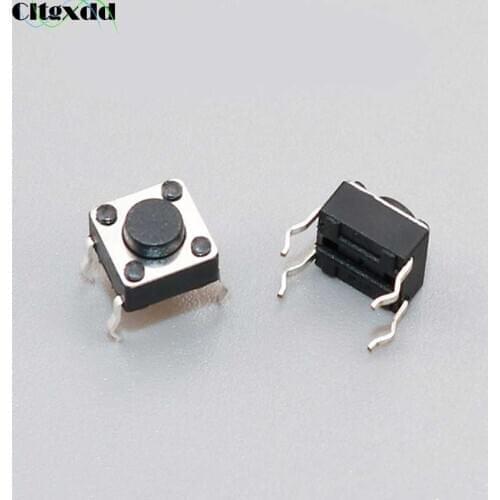 Cltgxdd 10pcs/Lot 6*6*4.3 Panel PCB Momentary Tactile Tact Push Button Micro Switch 4Pin DIP 6x6x4.3mm Light Touch Keys Keyboard