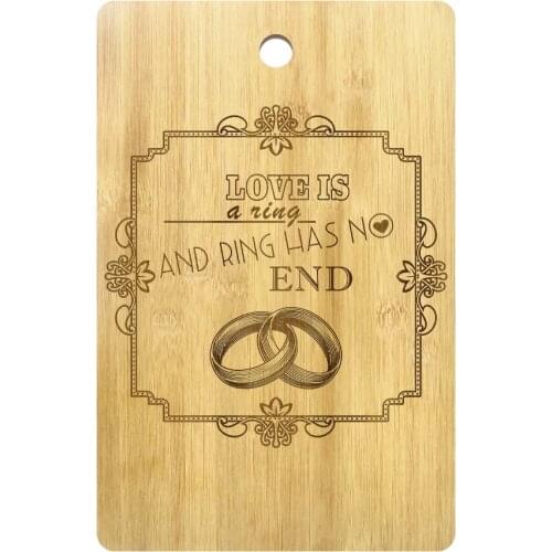 Wedding Rings Romantic Quote Personalized Wood Chopping Board Mr and Mrs Heart Beat Ring Cutting Board Couple Anniversary Gift
